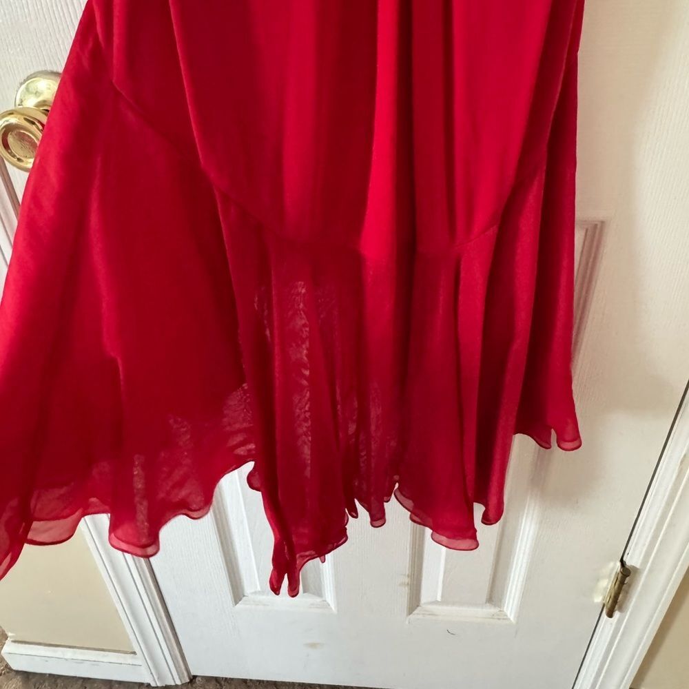 Vintage Red Rimini Elegant Red Strapless Dress - Picture 4 of 7